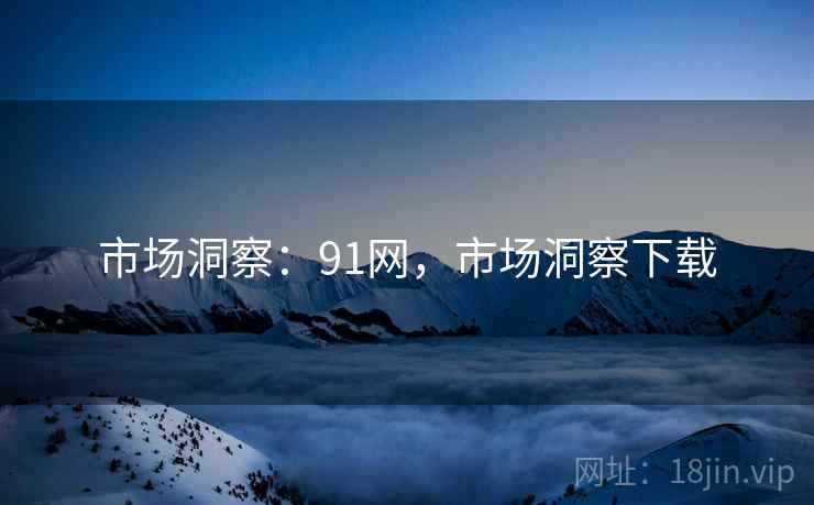 市场洞察：91网，市场洞察下载